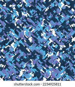 Vector seamless pattern with small bright paper pieces. Dynamic modern wallpaper with glitch gradient lines. Simple colorful futuristic elements.