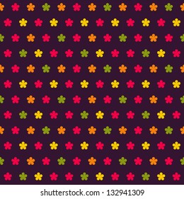 Vector seamless pattern with small flowers in minimalism style, can be used for greeting cards, backgrounds, fabric and wrapping paper print