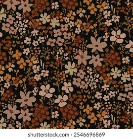 Padrão de vetor sem emenda. pequenas flores imprime. flores de cegueira. fundo. Ditsy fundo floral. O modelo elegante para impressões de moda.