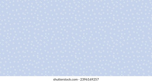 Vector seamless pattern with small hand drawn irregular dots, linear spots on blue background. Simple minimal bubbles texture. Abstract bacteria, microbe, germs illustration. Subtle organic design