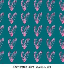 vector seamless pattern small hearts