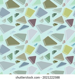 Vector seamless pattern of small rounded shapes. Glass pebble on the beach. Abstract geometric pattern