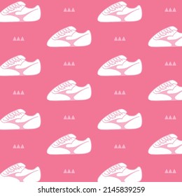 Vector seamless pattern with sneaker illustrations