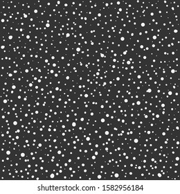 Vector seamless pattern. Snow, dots, specks. Abstract background.