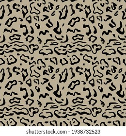 Vector seamless pattern of snow leopard skin. Background design, textile decoration, animalistic print.