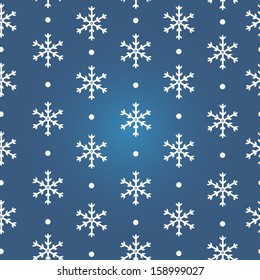 vector seamless pattern of snowflakes