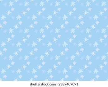 vector seamless pattern with snowflakes