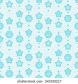 Vector seamless pattern with snowflakes