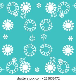 vector seamless pattern with snowflakes