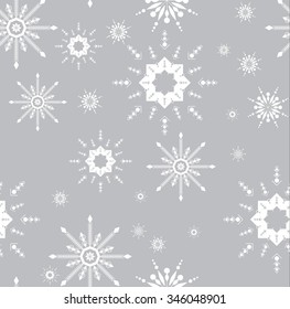 vector seamless pattern with snowflakes