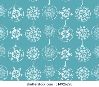 Vector seamless pattern with snowflakes
