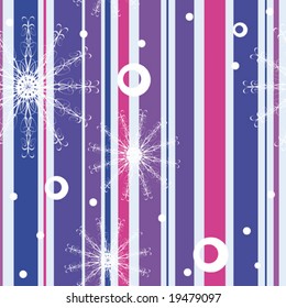 Vector seamless pattern with snowflakes 6