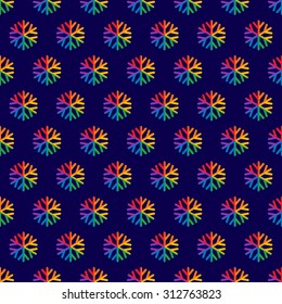Vector seamless pattern of  snowflakes in Christmas mood