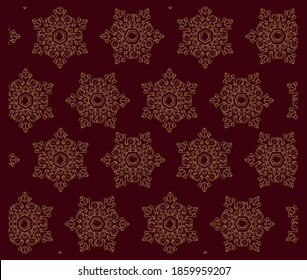 Vector seamless pattern with snowflakes. Perfectly for decoration, textile printing, printmaking, postcards, and many other uses