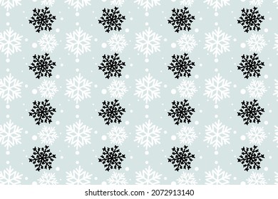 Vector seamless pattern with snowflakes. Winter background.Merry Christmas and Happy New Year.