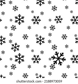 Vector seamless pattern with snowflakes. Winter background.Merry Christmas and Happy New Year.