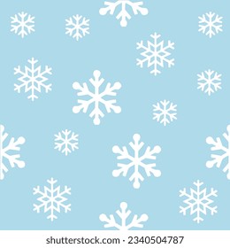 Vector seamless pattern with snowflakes. Winter background.