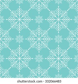 Vector seamless pattern with snowflakes. Winter background.