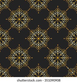 Vector seamless pattern with snowflakes. Winter background.