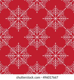 Vector seamless pattern with snowflakes. Winter background.