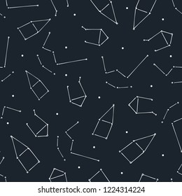 Vector seamless pattern. Space background. Vector illustration.