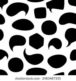 Vector seamless pattern with speech bubbles. Design for wallpaper, wrapping, stationery, textile.