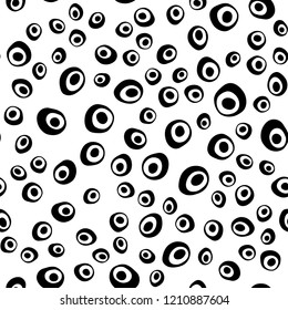 vector seamless pattern with spheres. Colorful illustration with blurred circles in nature style. Template for business cards, websites.