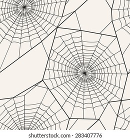 Vector Seamless Pattern. Spider Web Background Texture