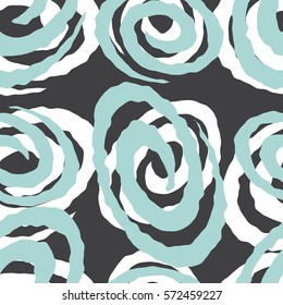 Vector seamless pattern with spiral curls. Subtle repeating texture. Stylish background with hand drawn scrolls.