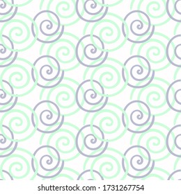 vector seamless pattern with a spiral. Linear minimalistic background for fabric, clothing, and paper design.