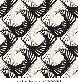 Vector seamless pattern. Spiral rhombuses. Modern stylish texture. Repeating geometric tiles