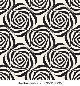 Vector seamless pattern. Spiral rhombuses. Modern stylish texture. Repeating geometric tiles