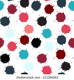 vector seamless pattern with spots of color
