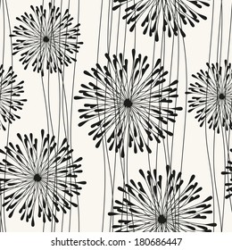 Vector seamless pattern with spots. Modern repeating texture. Fancy print with stylized flowers.