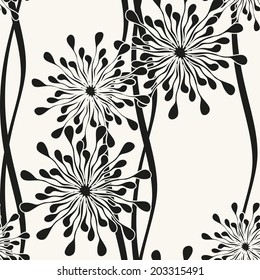 Vector seamless pattern with spots. Modern repeating texture. Fancy print with stylized flowers