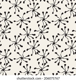 Vector seamless pattern with spots. Modern repeating texture. Fancy print with stylized flowers