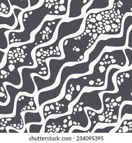 Vector seamless pattern with spots. Repeating texture with abstract blotches