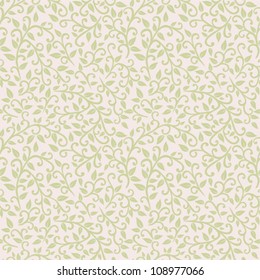 vector seamless pattern: spring foliage
