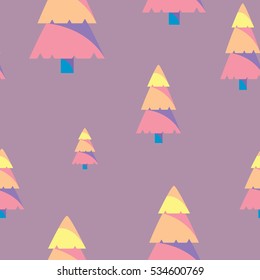 vector seamless pattern with spruce
