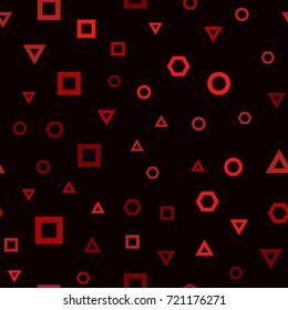 vector seamless pattern - square, triangle, circle, hexagon