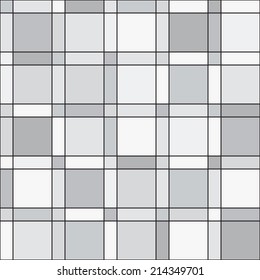 Vector seamless pattern - squares geometric modern monochrome simple background