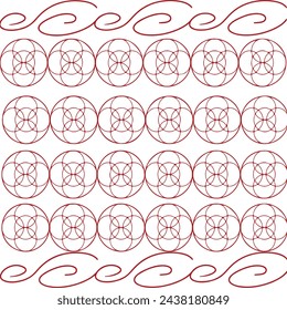 vector seamless pattern of squares, waves, lattice in Moroccan style, floral print