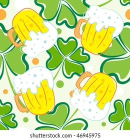 Vector seamless pattern of St. Patrick's day