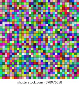 Vector seamless pattern.  Stained glass texture. Background of colored squares.