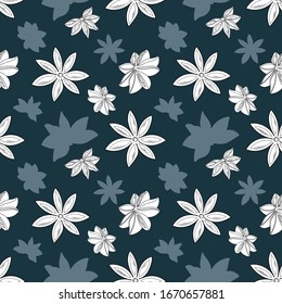 Vector seamless pattern. Seamless pattern with star anise. A good idea for a menu of templates, recipes, greeting cards, textiles, kitchens, cafes, websites, wallpapers, textiles, design and print.