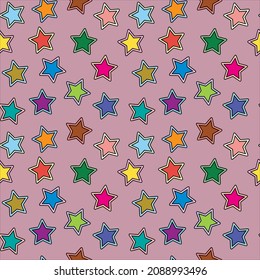Vector seamless pattern. The pattern with a star. Seamless woven pattern. Design print for textile, fabric, wallpaper, background.