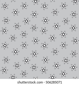 Vector seamless pattern. Starry monochrome background. Random stylish texture.