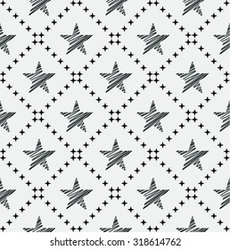 Vector seamless pattern with stars