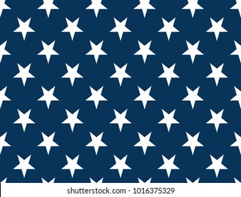 Vector Seamless Pattern of the Stars of the American Flag.