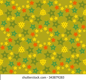 Vector seamless pattern with stars. Can be used for, wallpaper, pattern fills, web page background, surface textures.